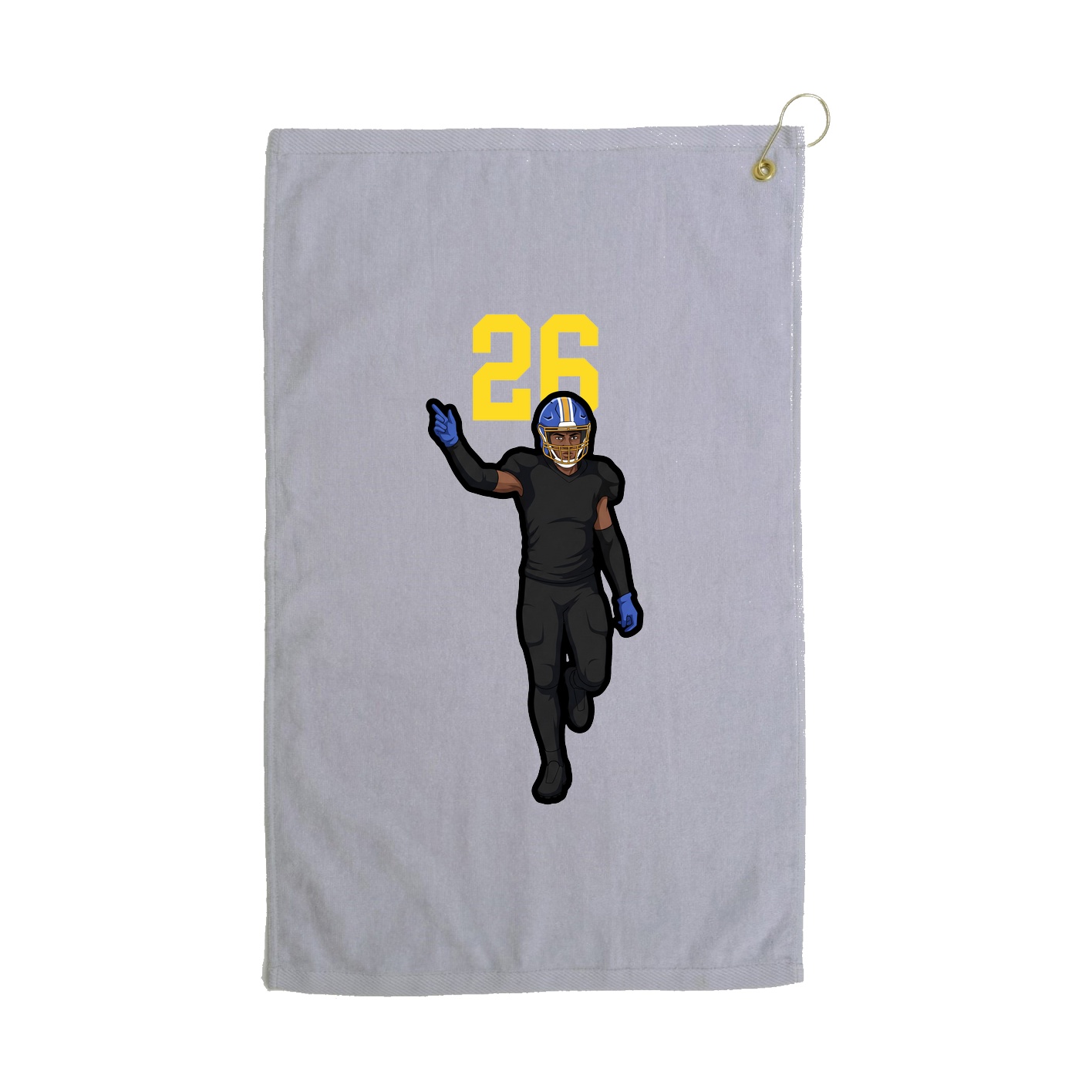 Golf Towel — Number Top in Grey