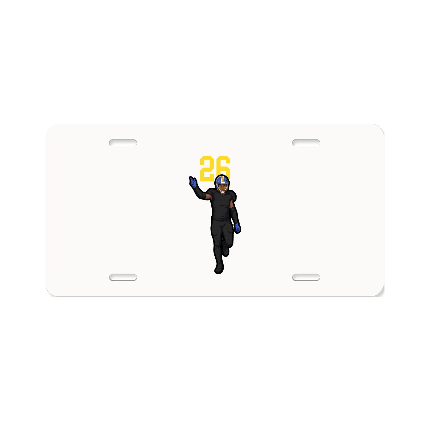 License Plate — Number Top in Classic