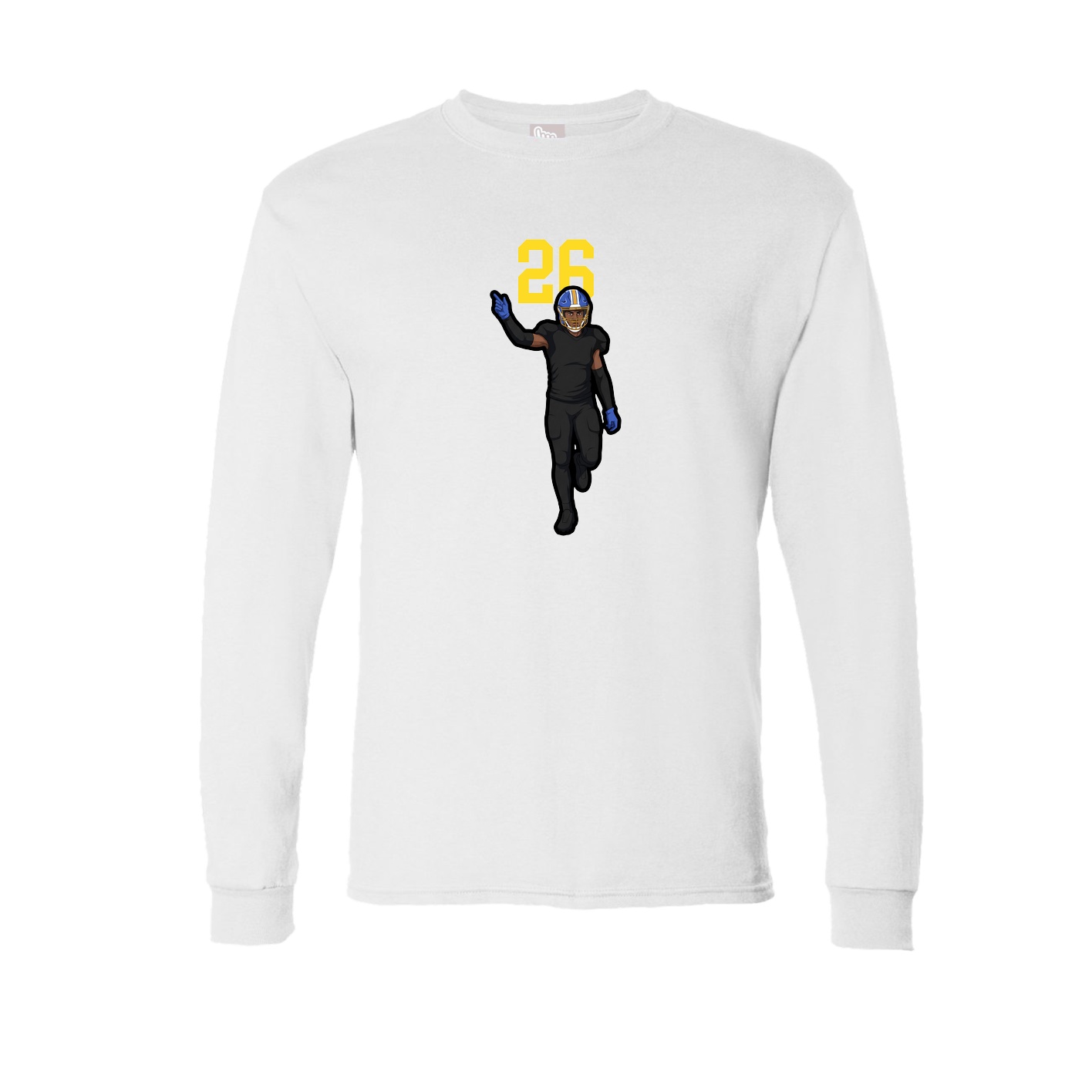 Long Sleeve Tee — Number Top in White