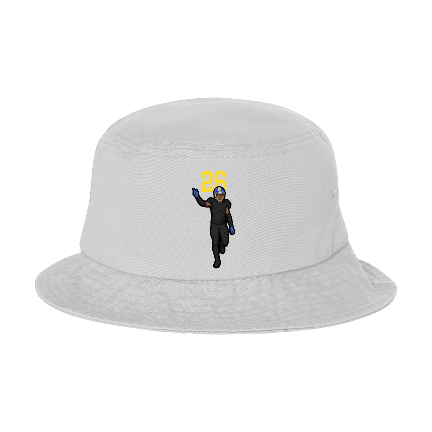 Bucket Cap — Number Top in White