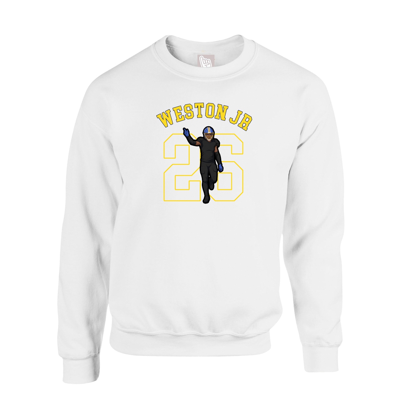 Fleece Crew — Shirsey Arch in White