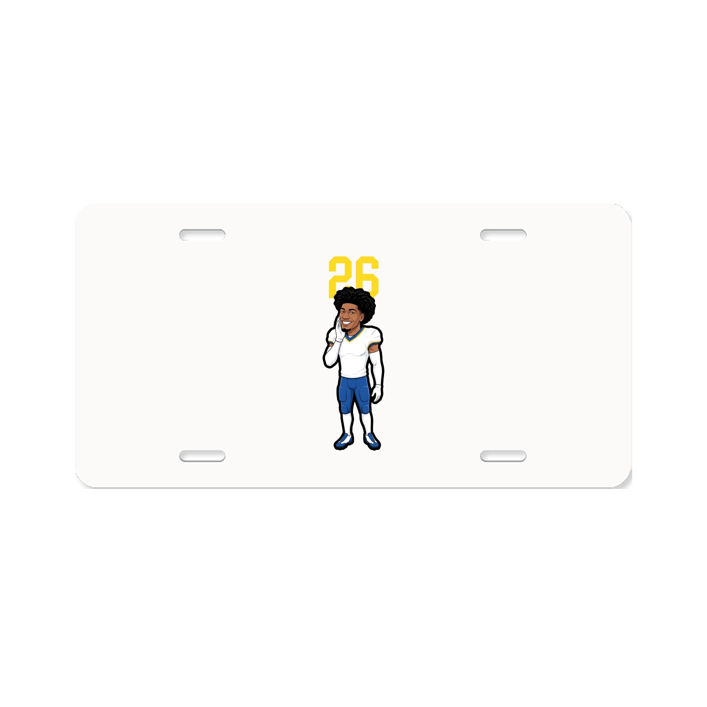 License Plate — Number Top in Classic