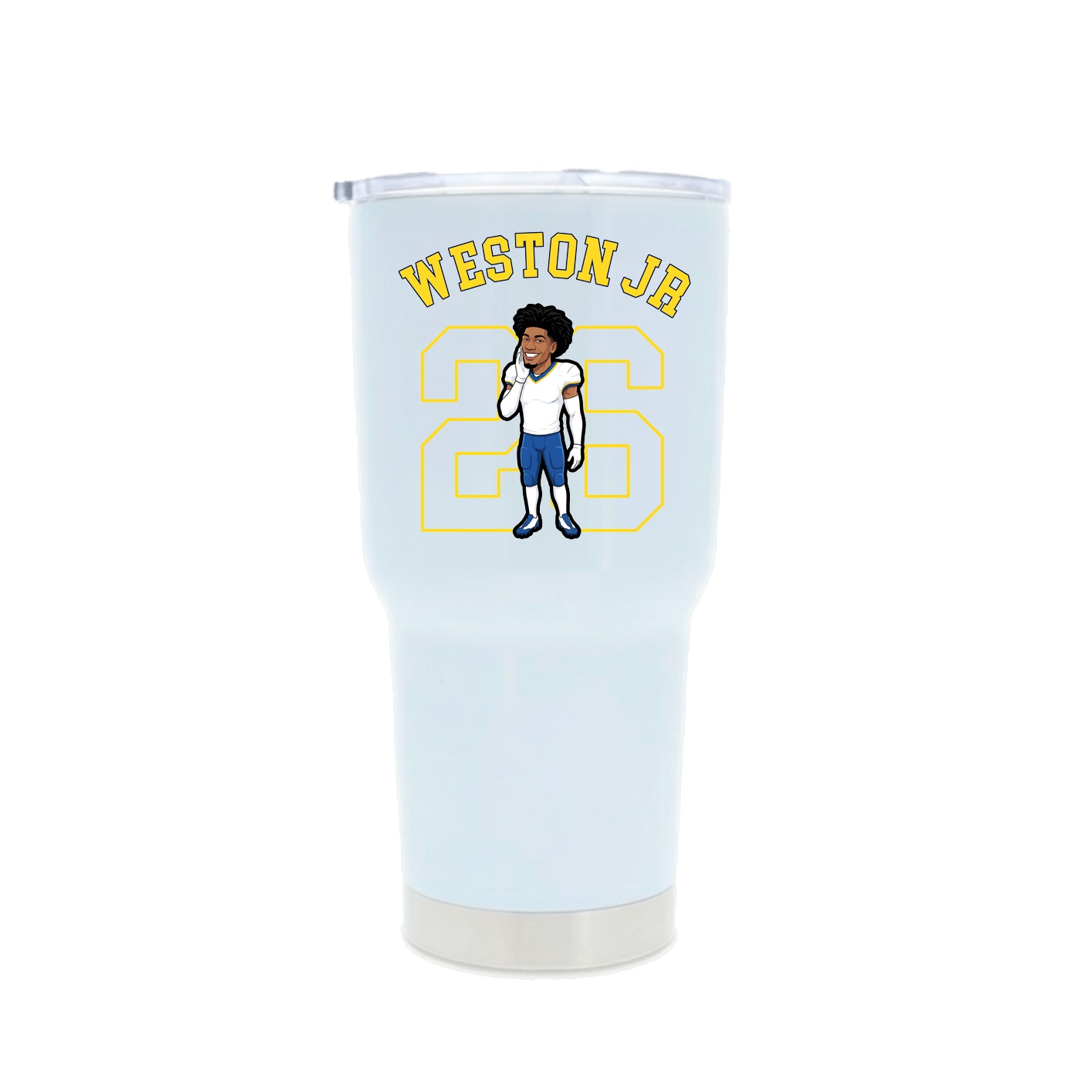 30oz Stainless Steel Tumbler — Shirsey Arch in White