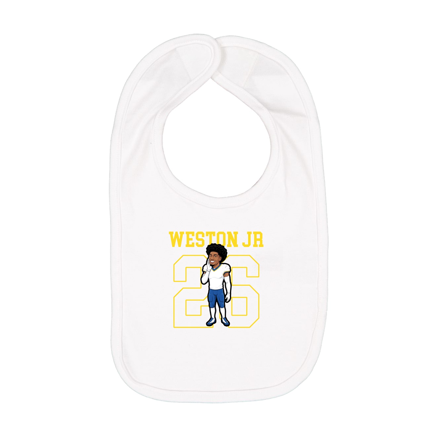 Infant Bib — Shirsey in White
