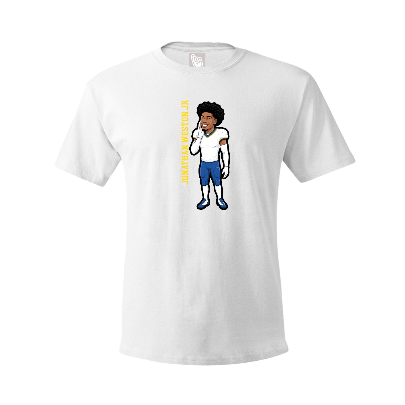 Tee — Name Vertical in White