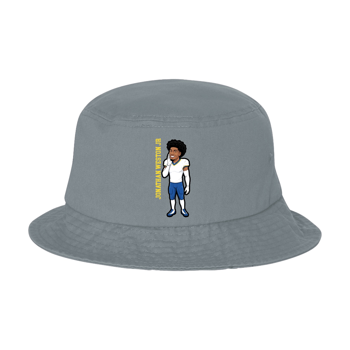 Bucket Cap — Name Vertical in Grey