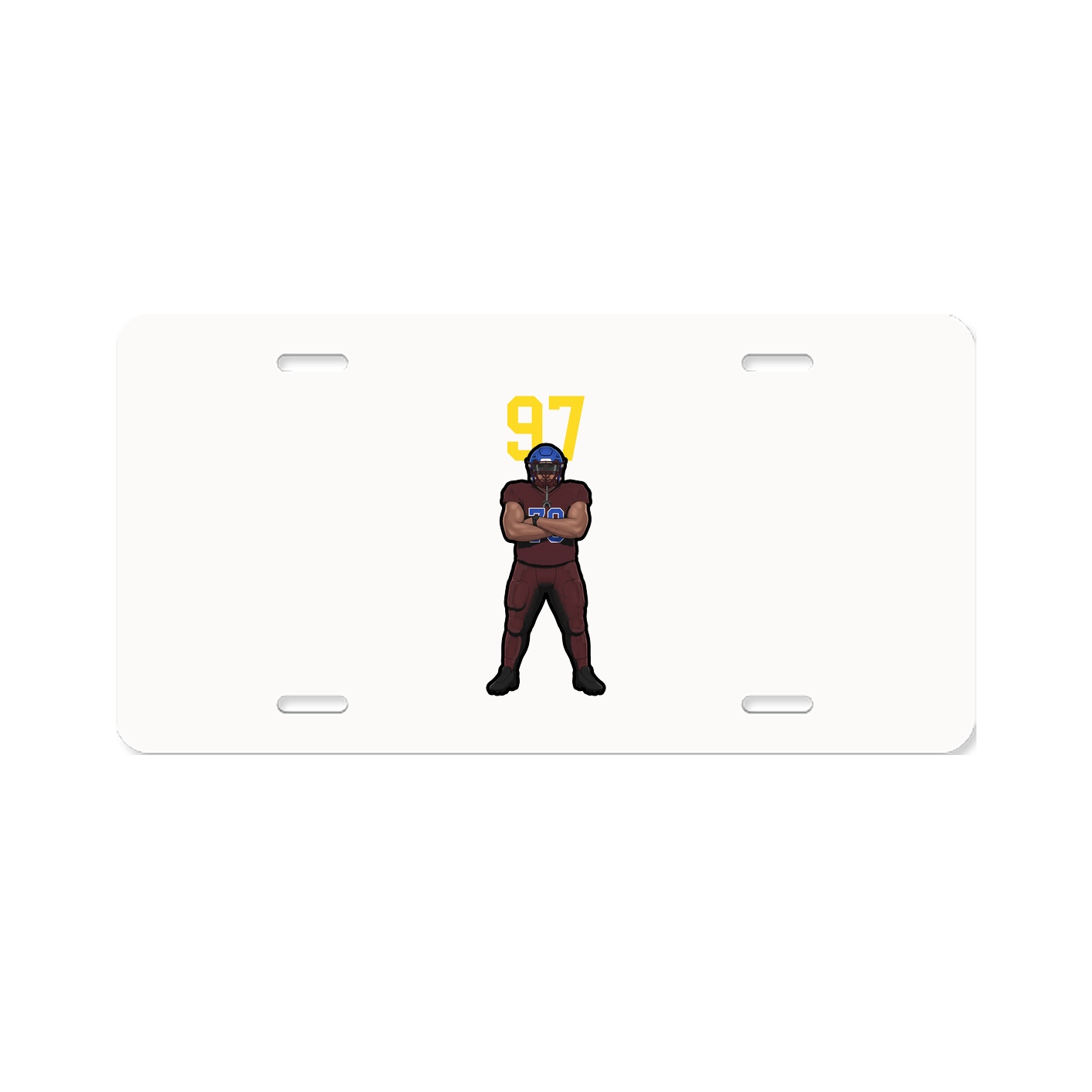 License Plate — Number Top in Classic