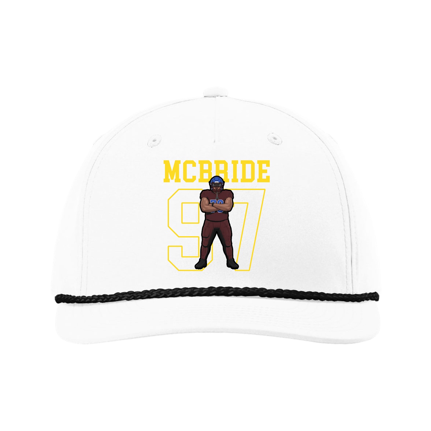 Five-Panel Classic Rope Cap — Shirsey in White