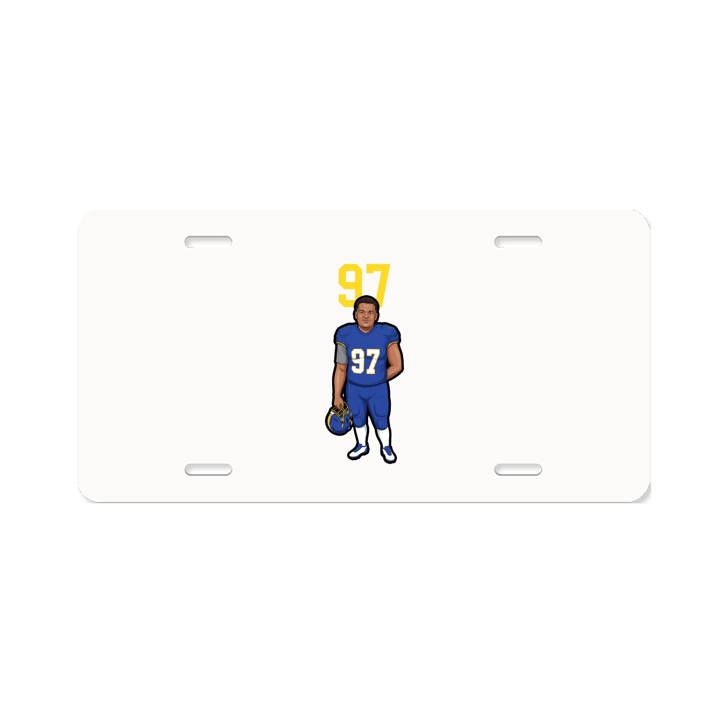 License Plate — Number Top in Classic