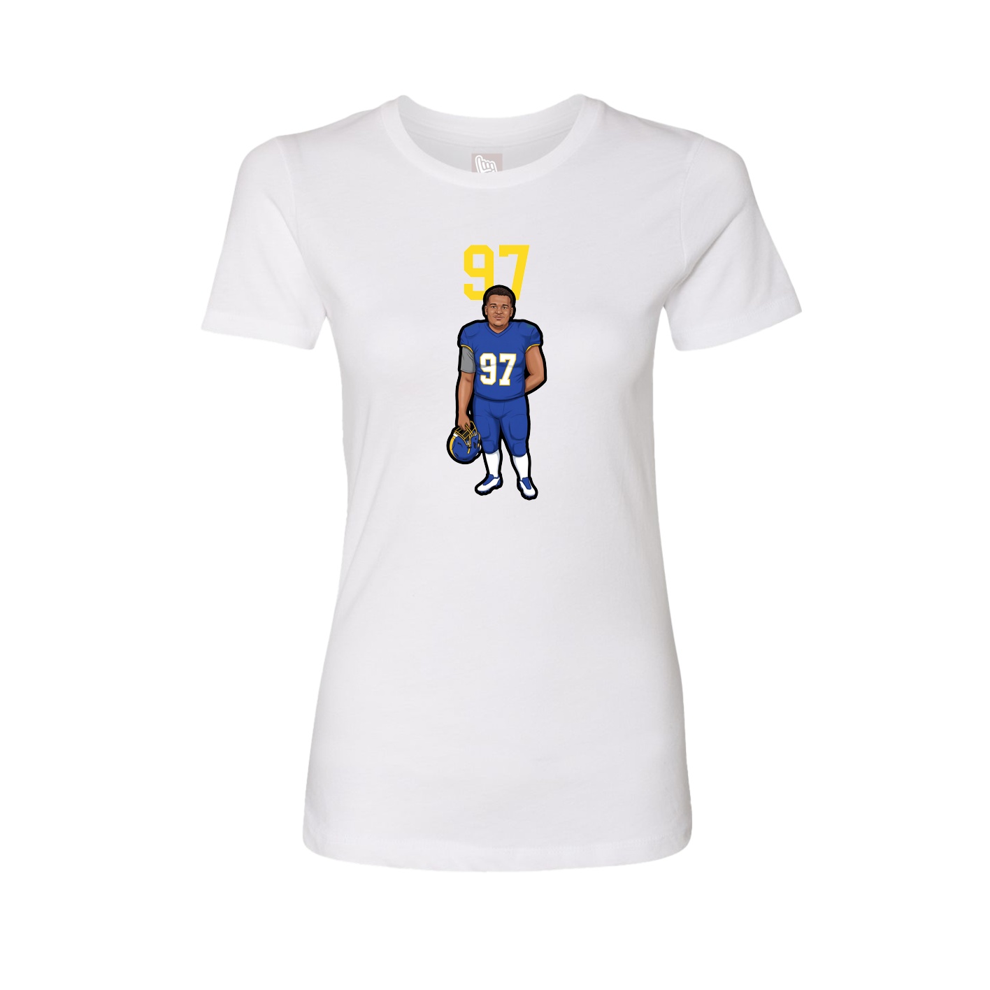 Fitted Women's Tee — Number Top in White