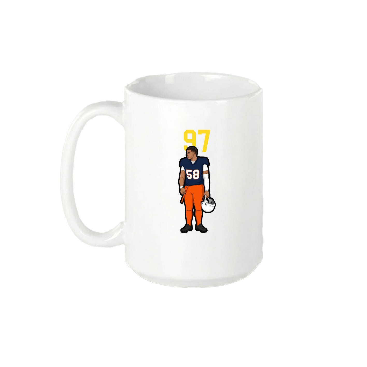 15oz Coffee Mug — Number Top in White