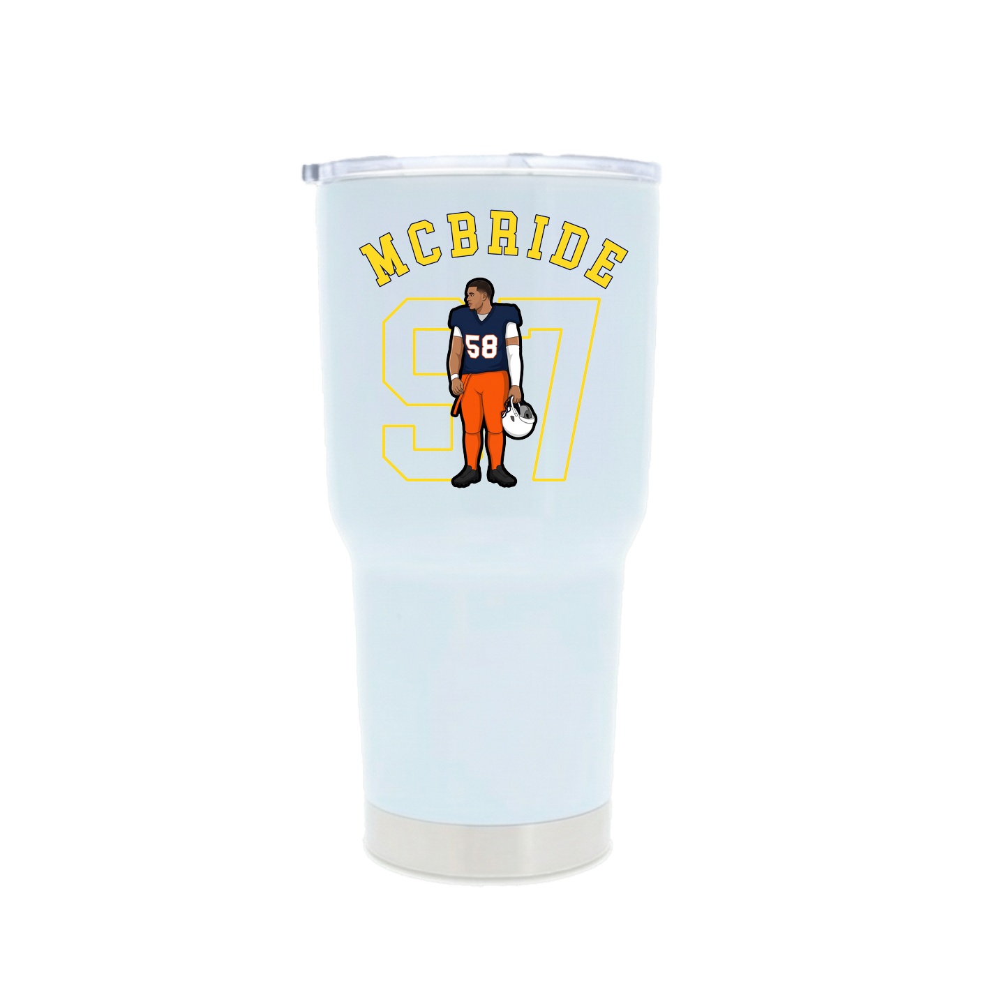 30oz Stainless Steel Tumbler — Shirsey Arch in White