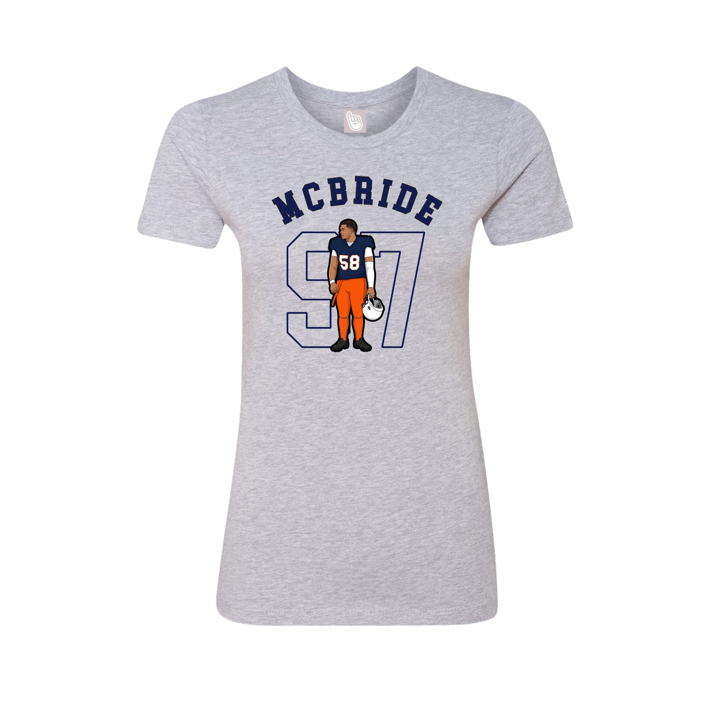 Fitted Women's Tee — Shirsey Arch in Grey