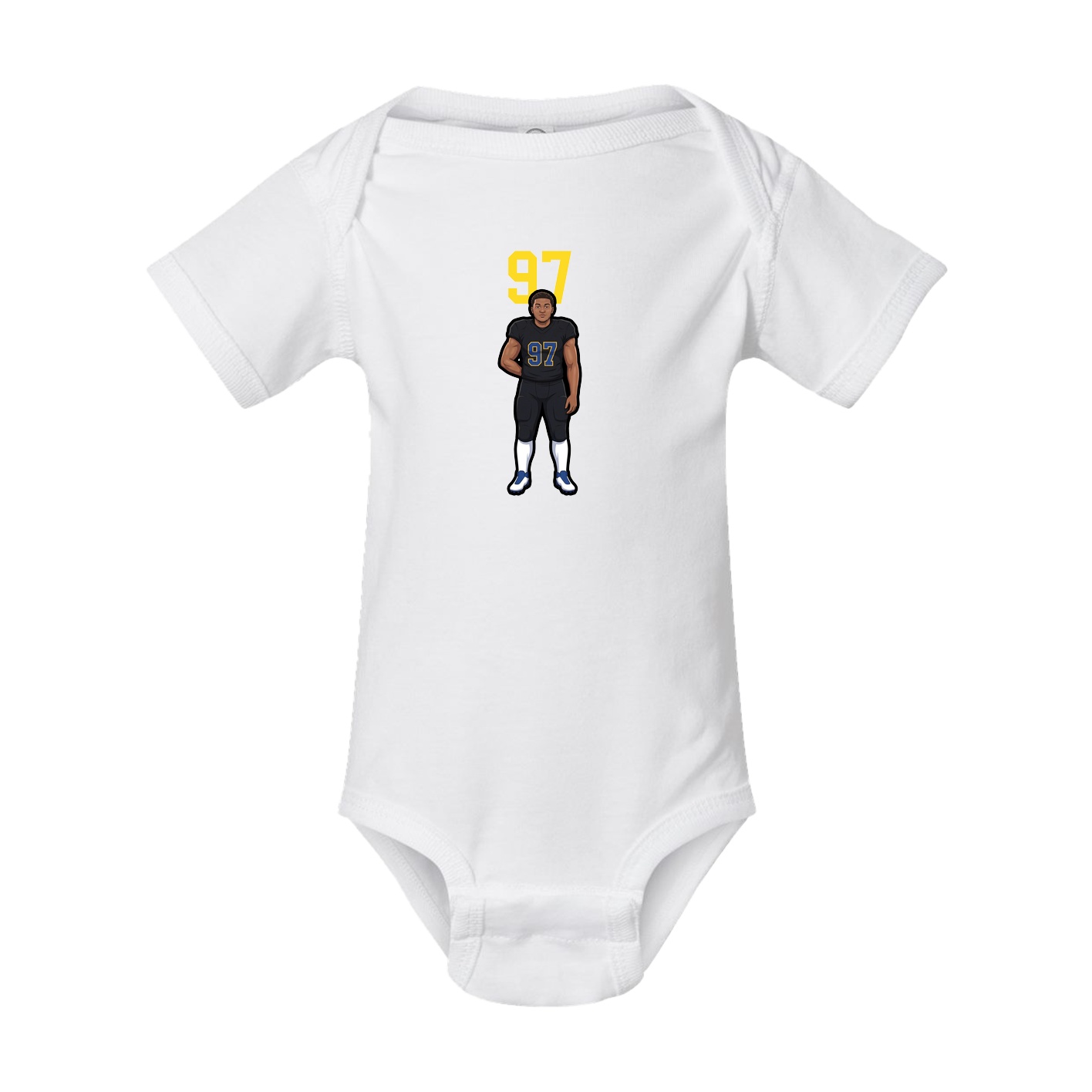 Baby Onesie — Number Top in White