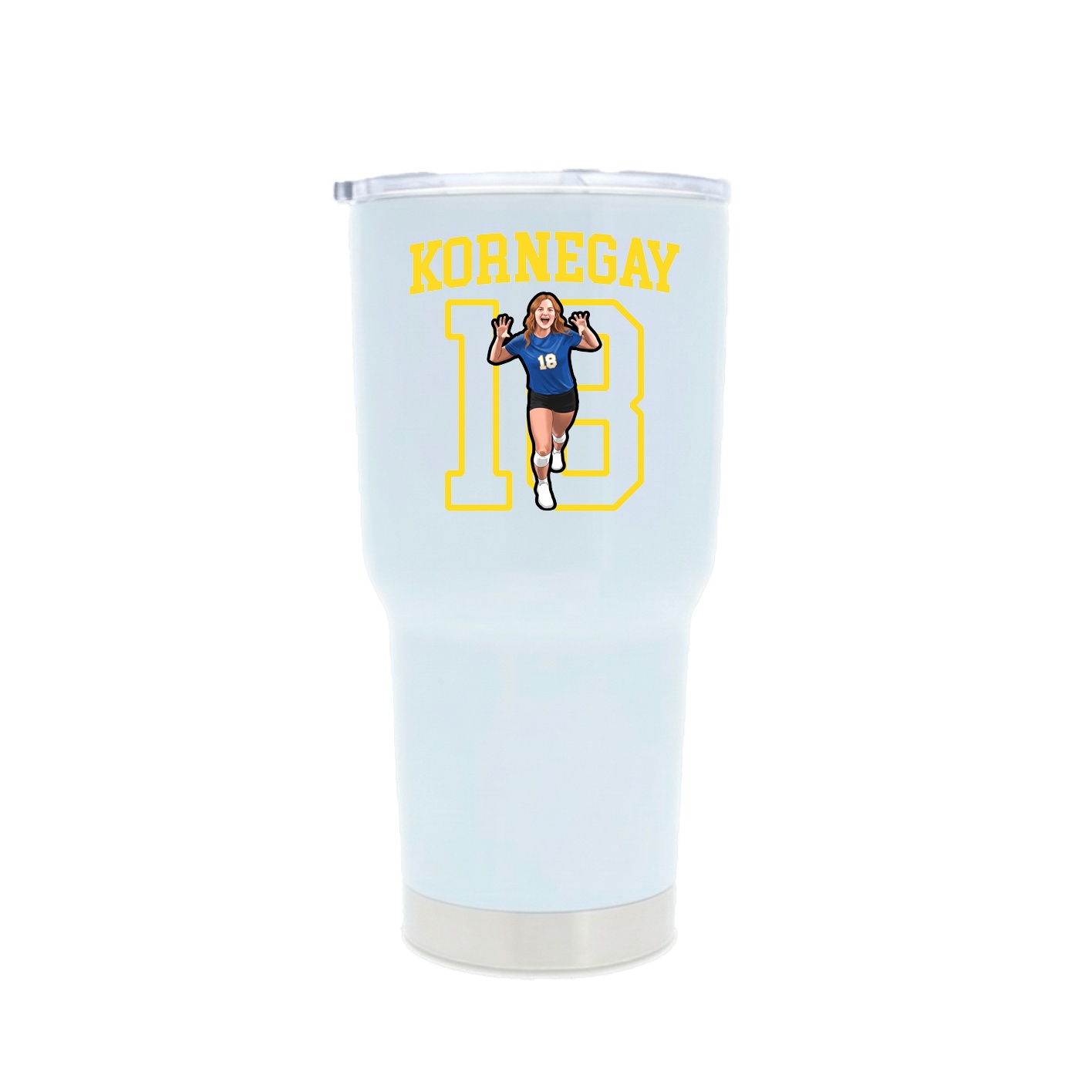 30oz Stainless Steel Tumbler — Shirsey in White