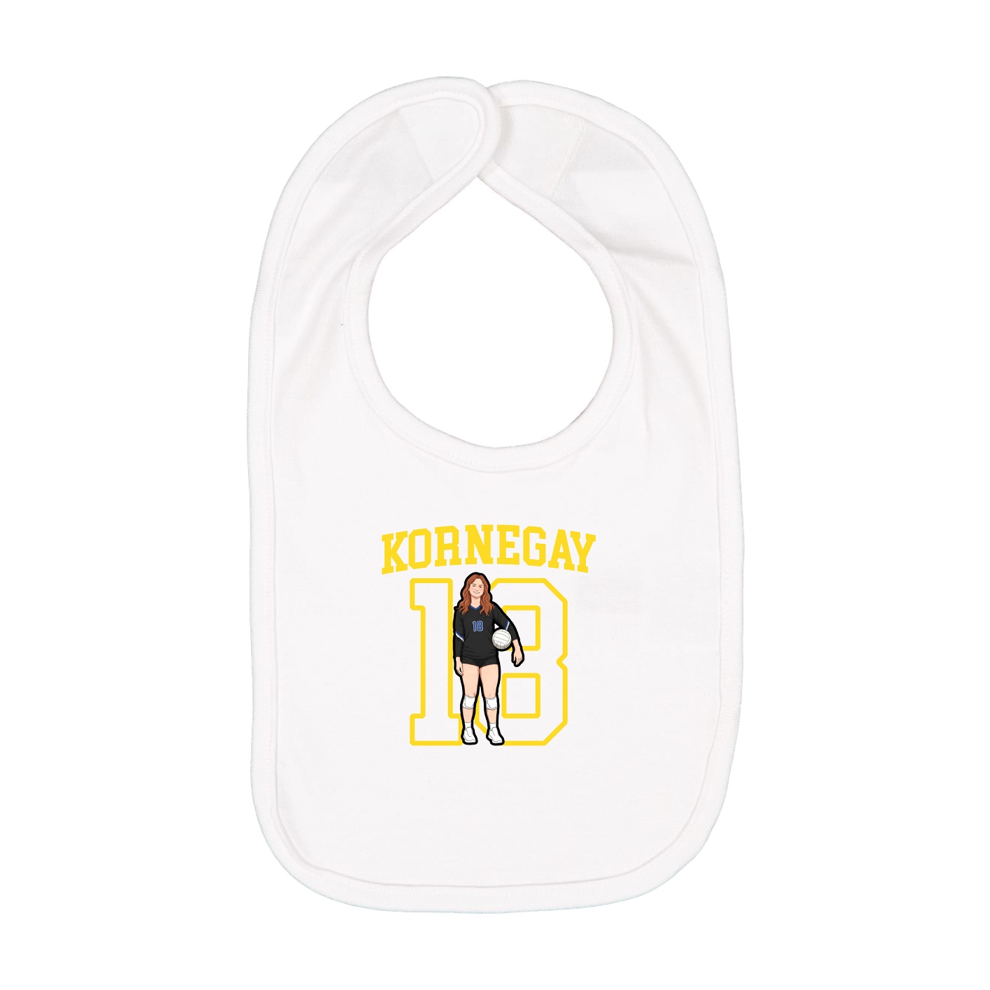 Infant Bib — Shirsey in White