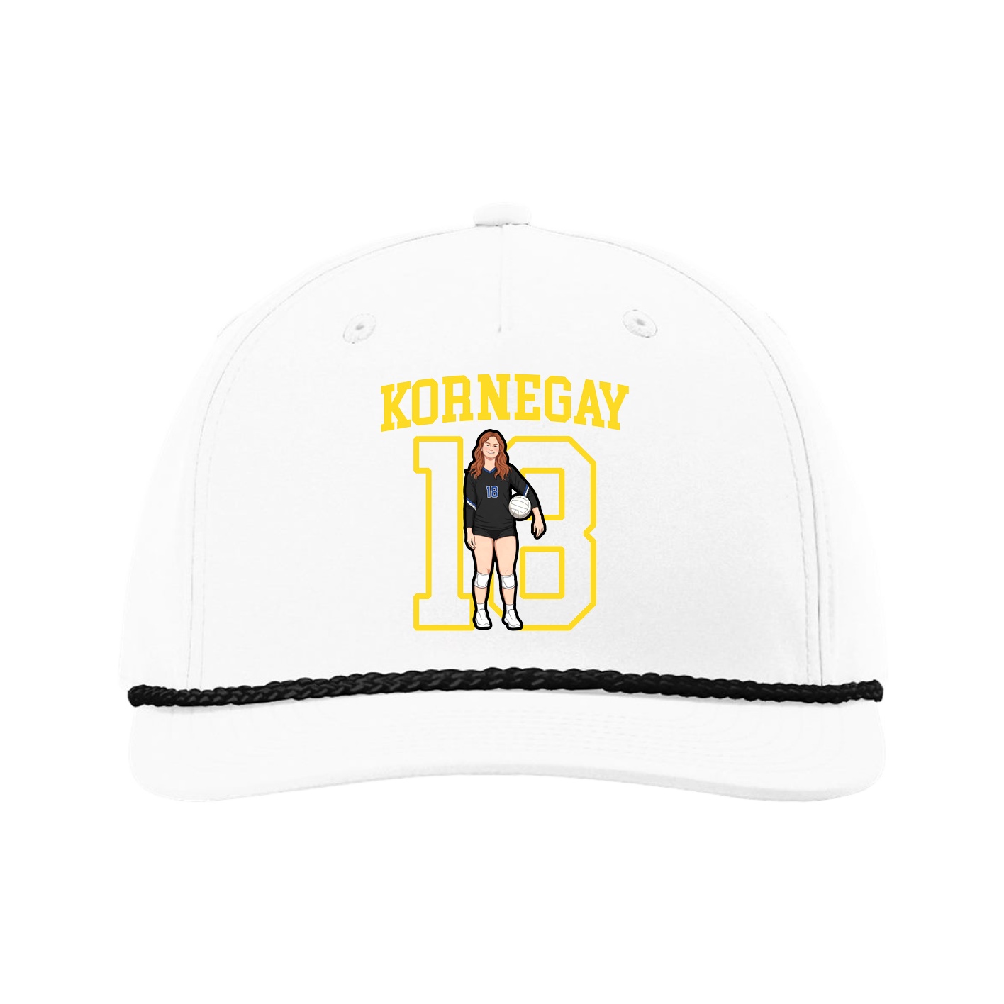 Five-Panel Classic Rope Cap — Shirsey in White