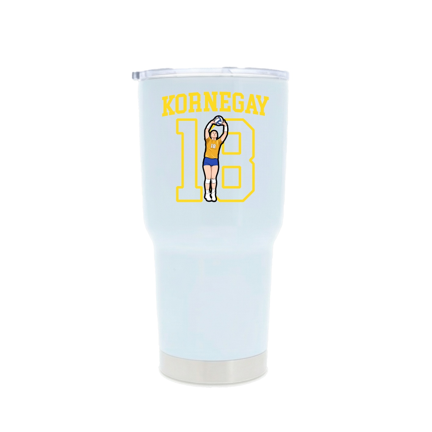 30oz Stainless Steel Tumbler — Shirsey in White
