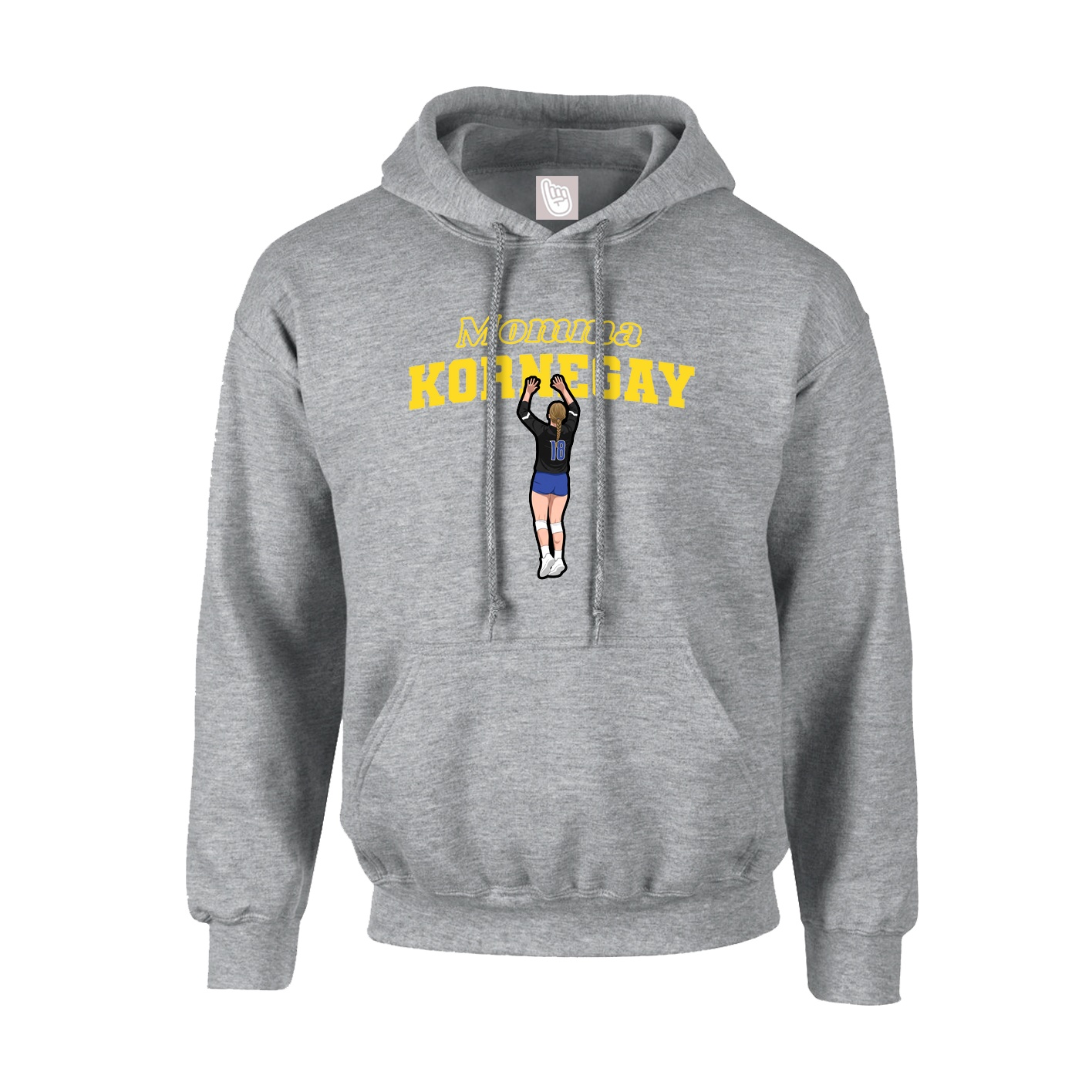 Hoodie — Mothers Day Block in Grey