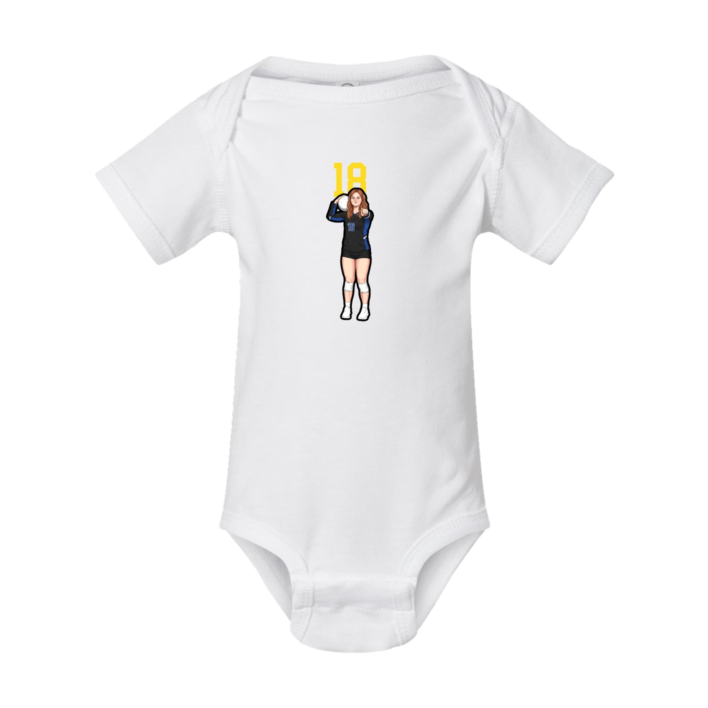 Baby Onesie — Number Top in White