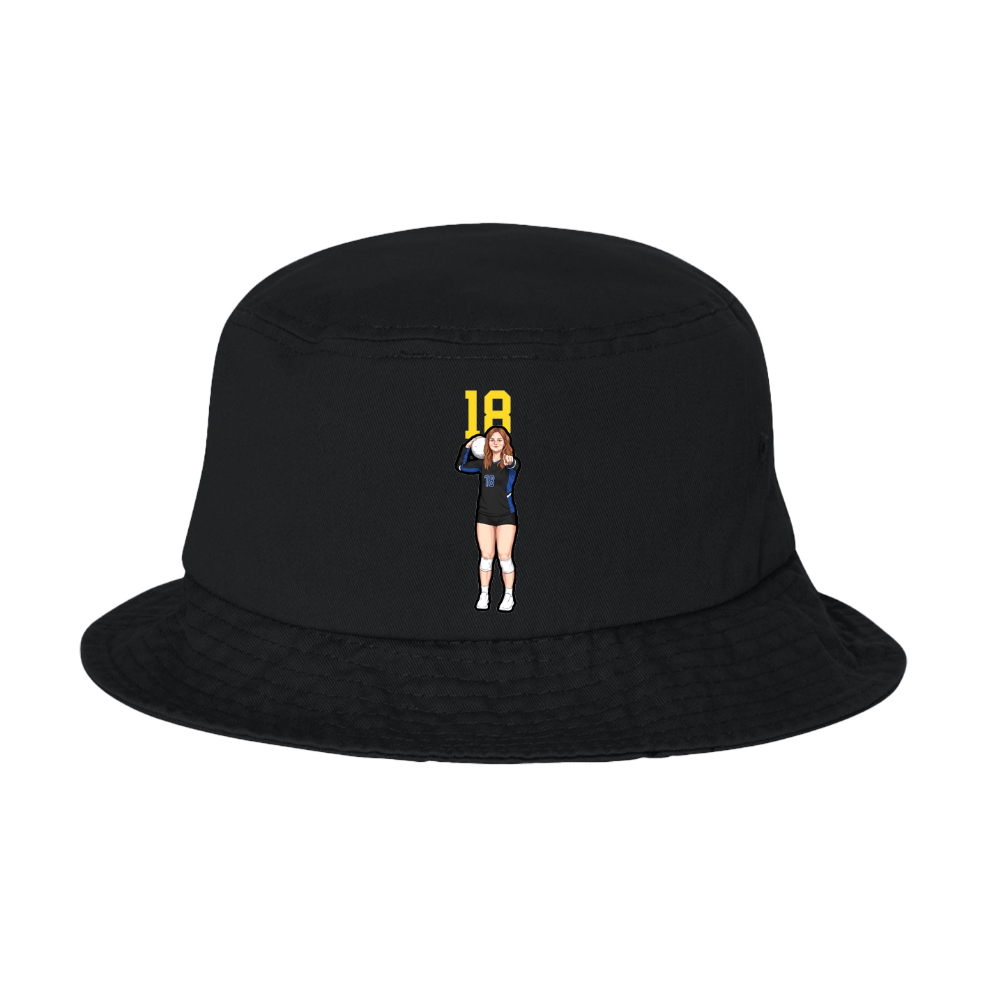 Bucket Cap — Number Top in Black