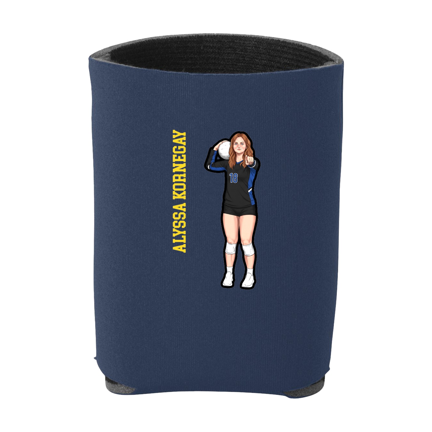 Can Holder — Name Vertical in Navy