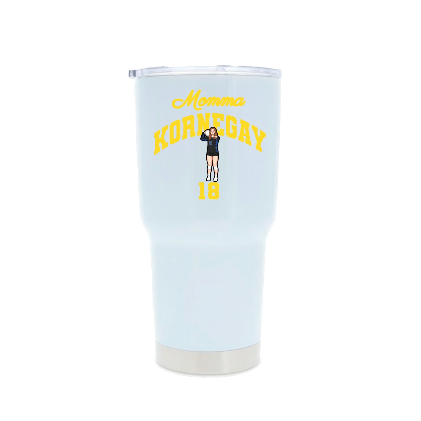 30oz Stainless Steel Tumbler — Mothers Day Arch in White