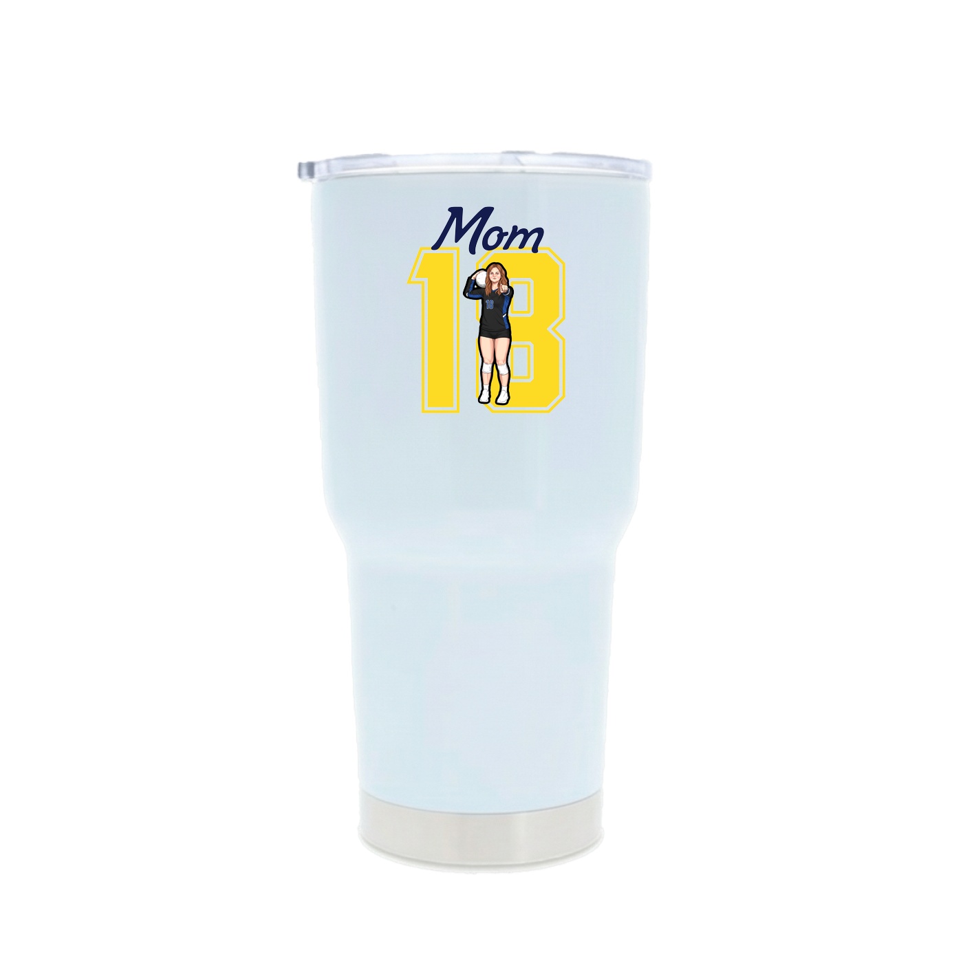 30oz Stainless Steel Tumbler — Mothers Day Shirsey in White