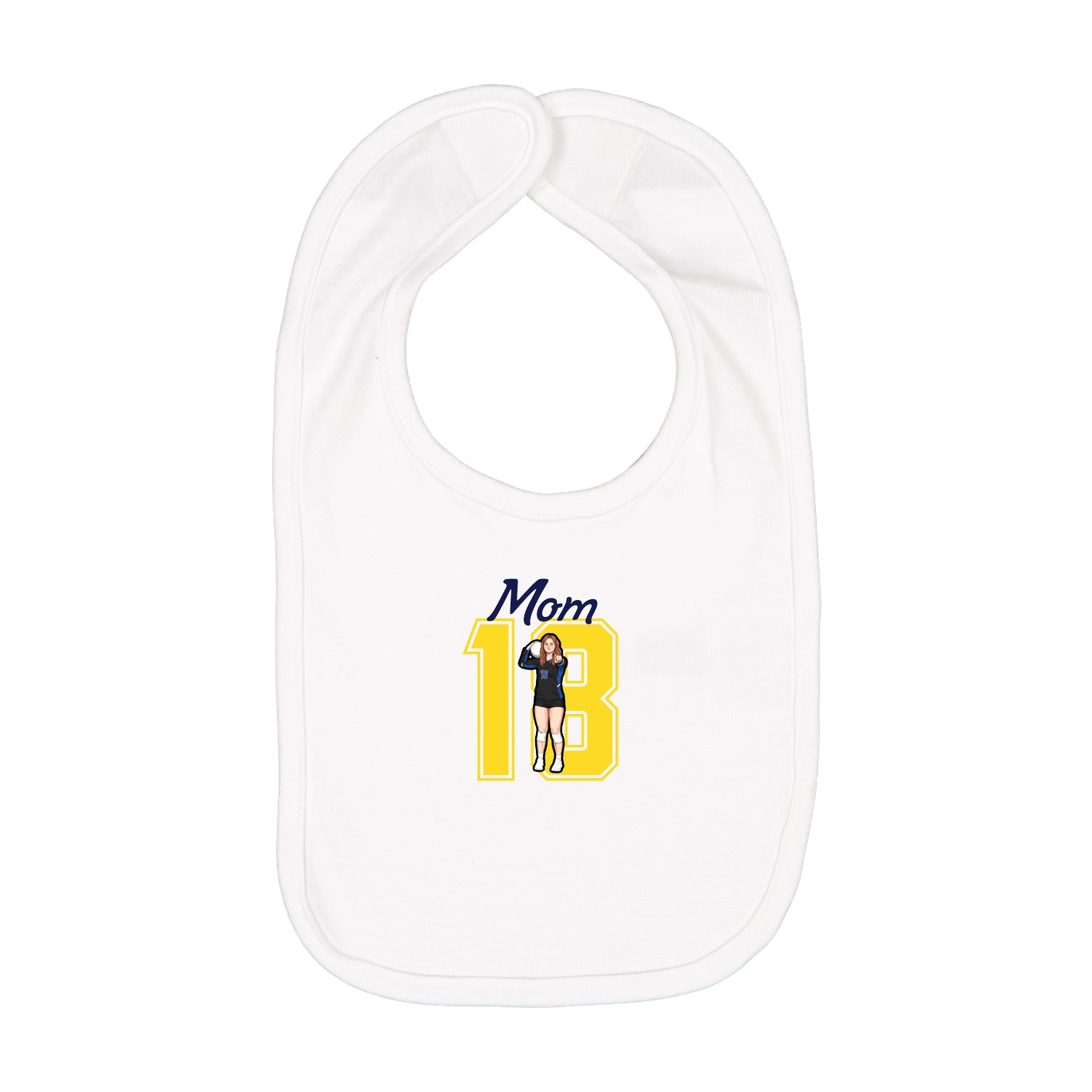 Infant Bib — Mothers Day Shirsey in White