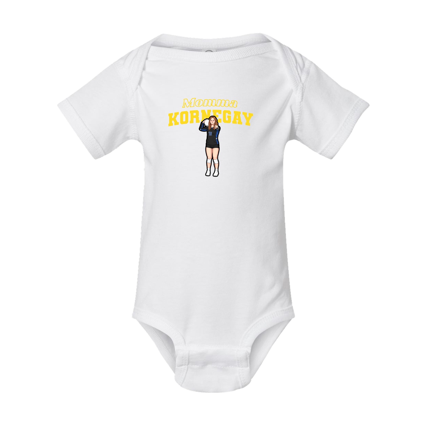 Baby Onesie — Mothers Day Block in White
