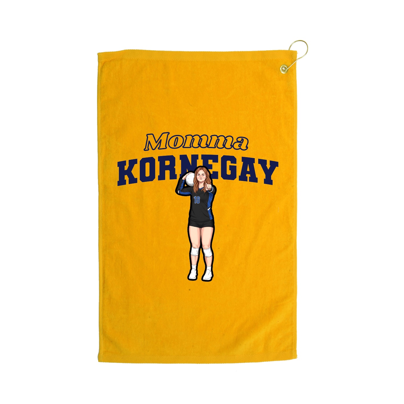 Golf Towel — Mothers Day Block in Gold