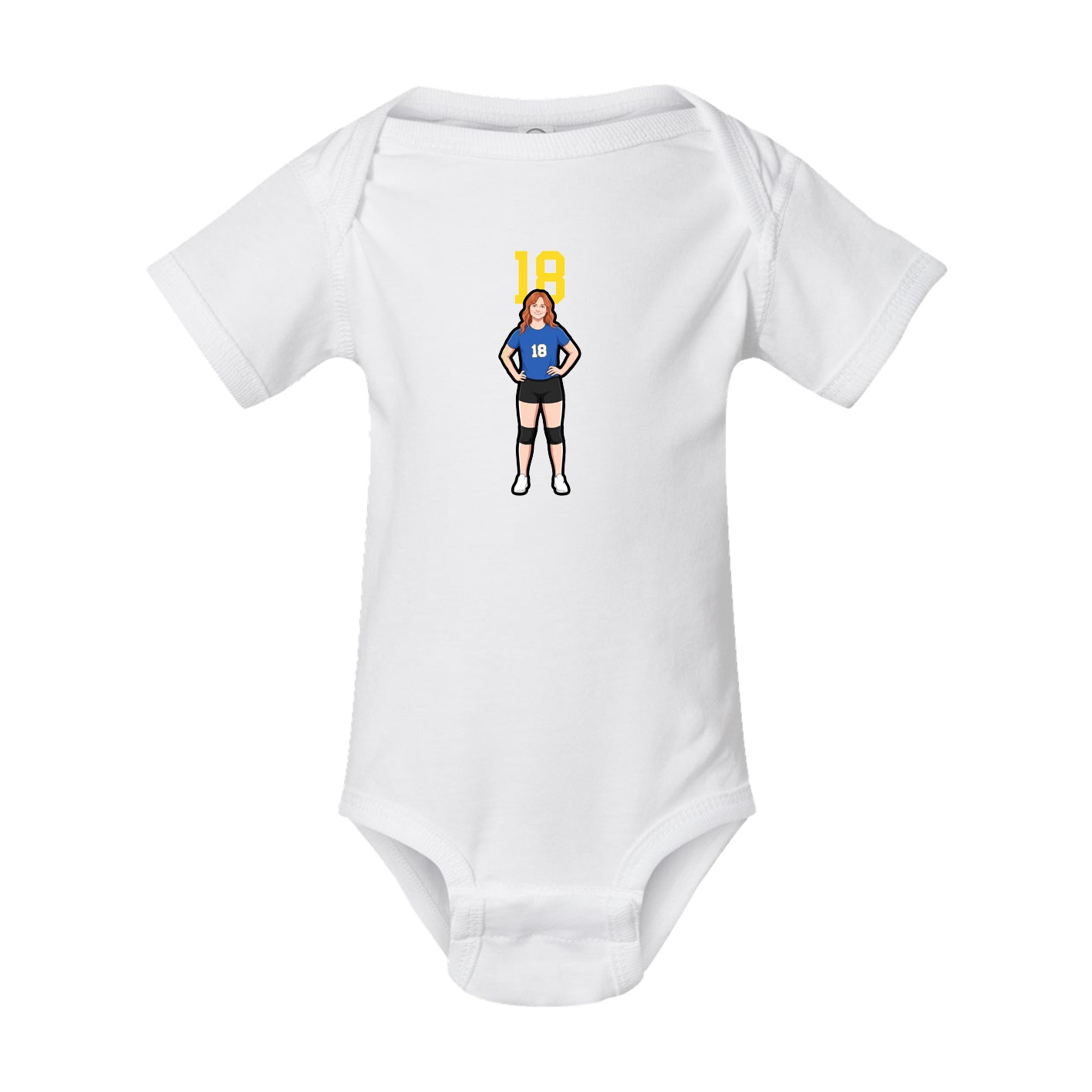 Baby Onesie — Number Top in White