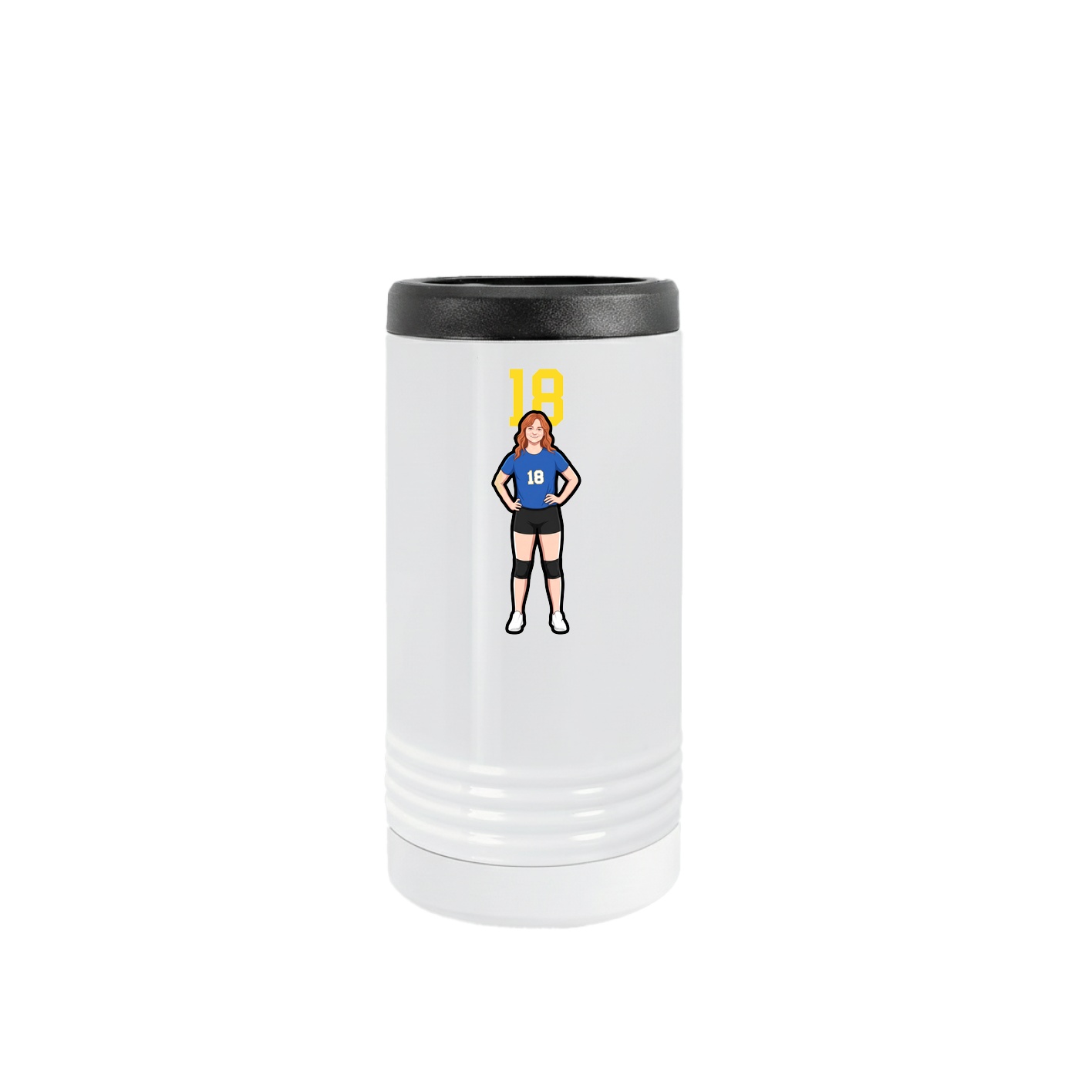 Slim Beverage Holder — Number Top in White