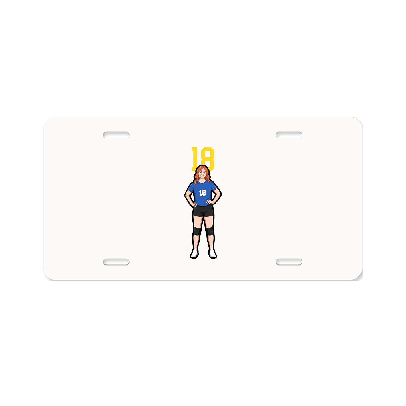 License Plate — Number Top in Classic