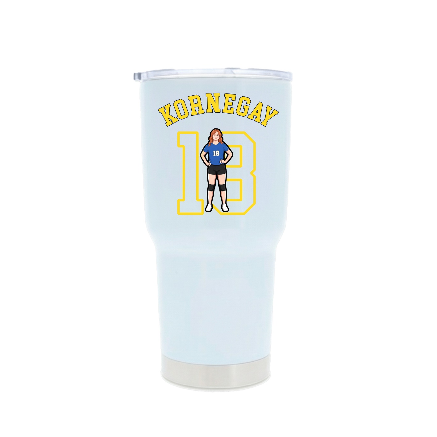 30oz Stainless Steel Tumbler — Shirsey Arch in White