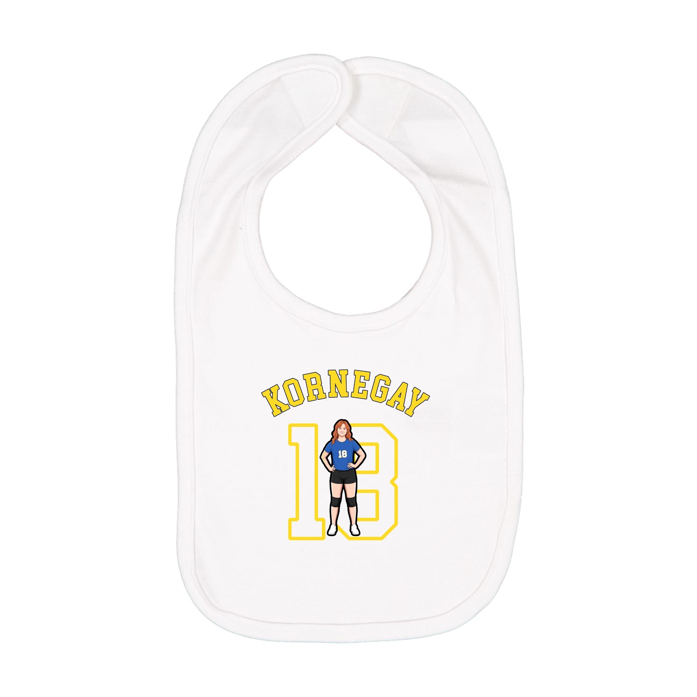 Infant Bib — Shirsey Arch in White
