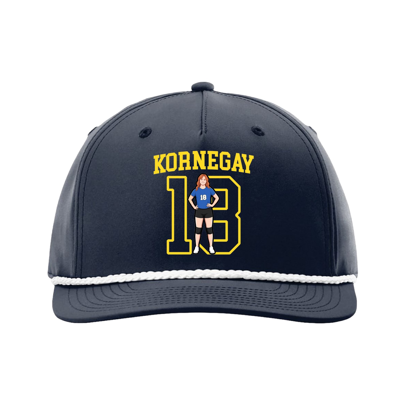 Five-Panel Classic Rope Cap — Shirsey in Navy