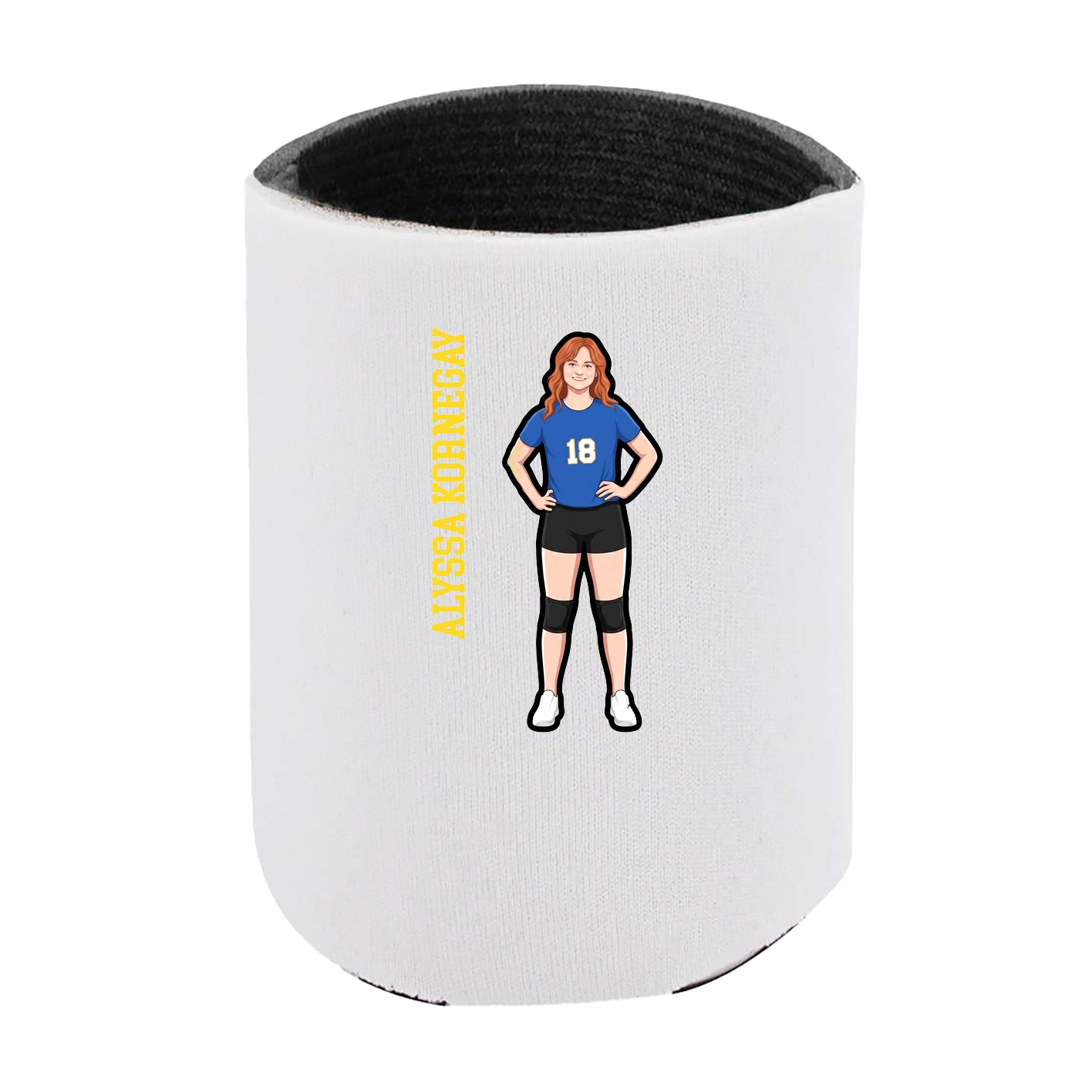 Can Holder — Name Vertical in White