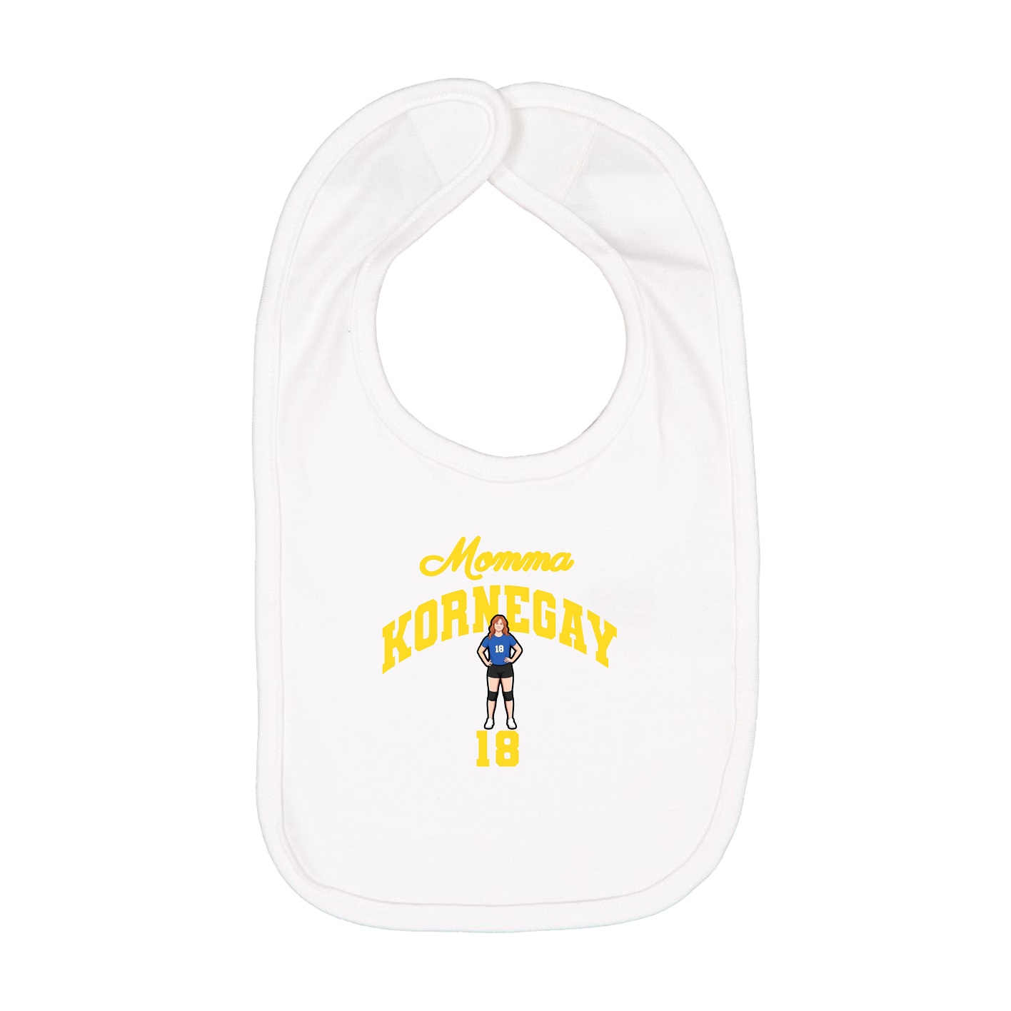 Infant Bib — Mothers Day Arch in White
