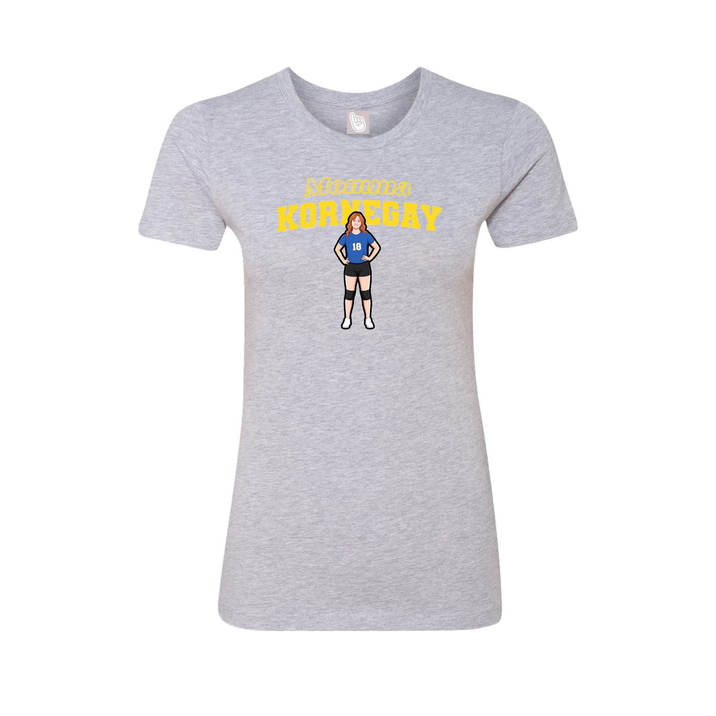 Womens Tee — Mothers Day Block in Grey
