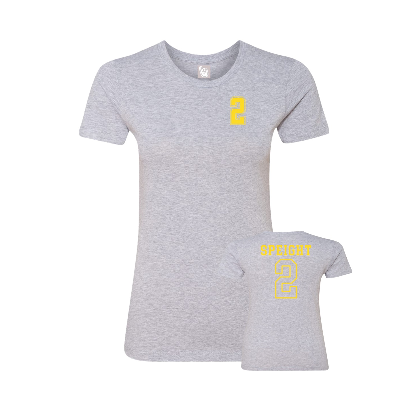 Womens Tee — Chest Back in Grey