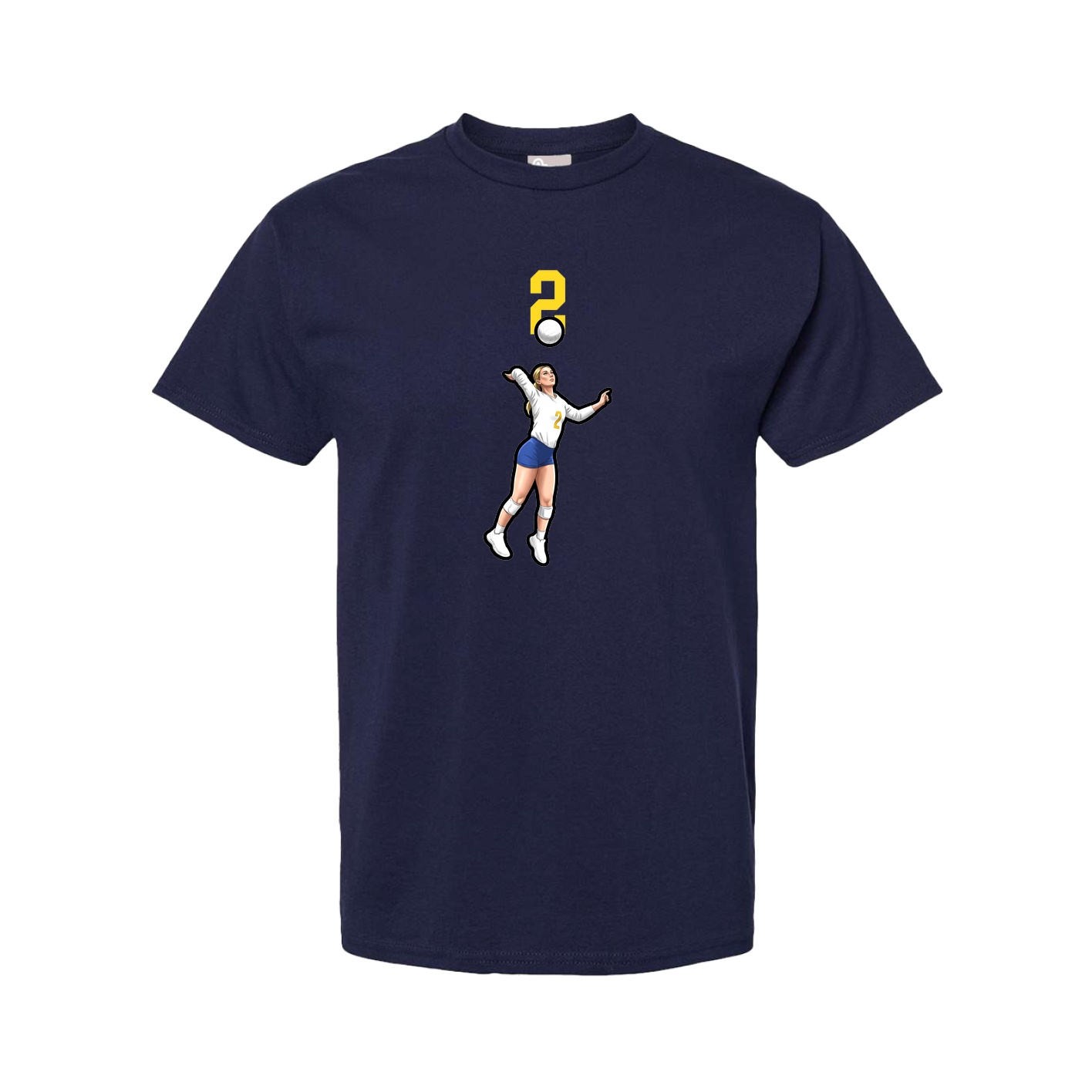 Tee — Number Top in Navy