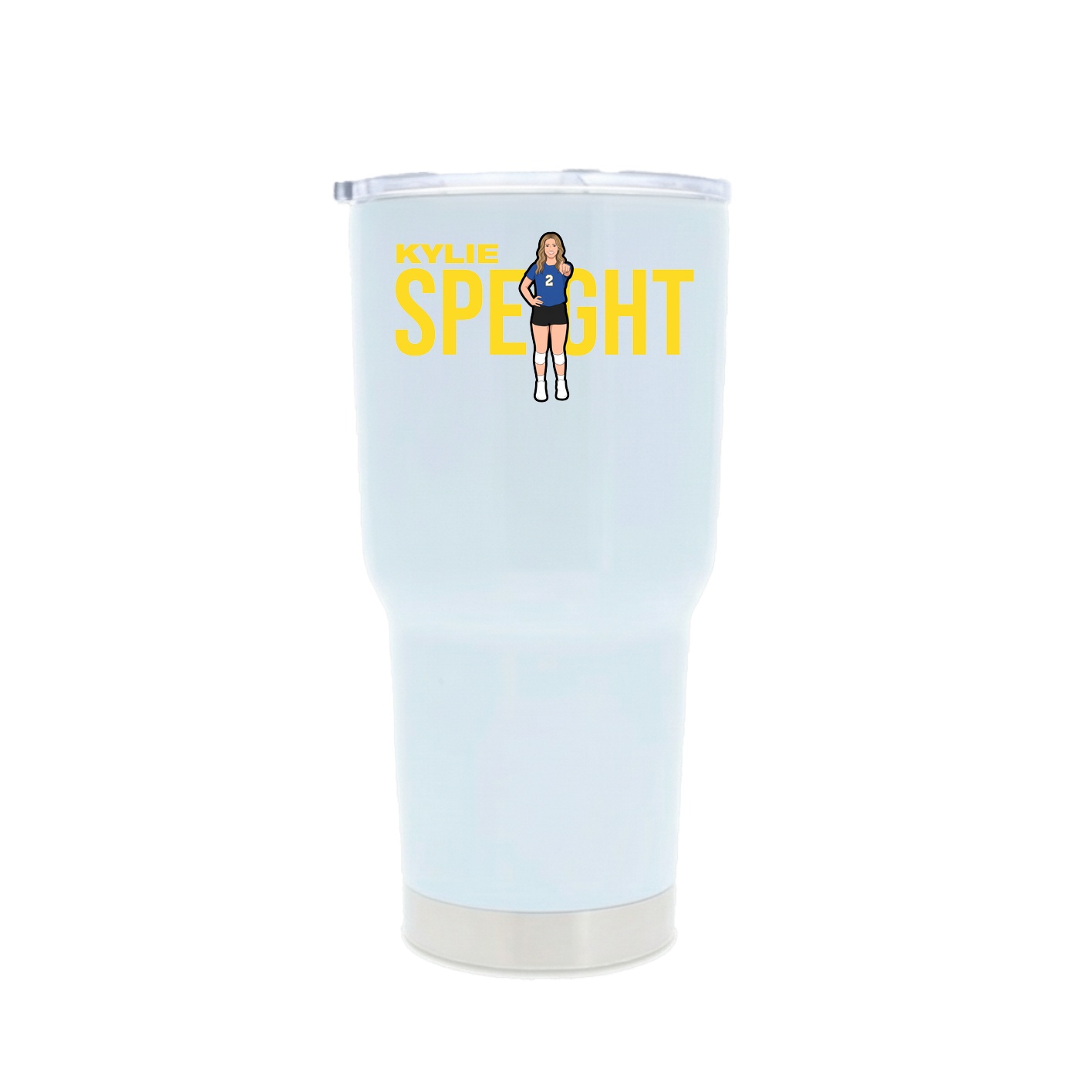 30oz Stainless Steel Tumbler — Player Name in White