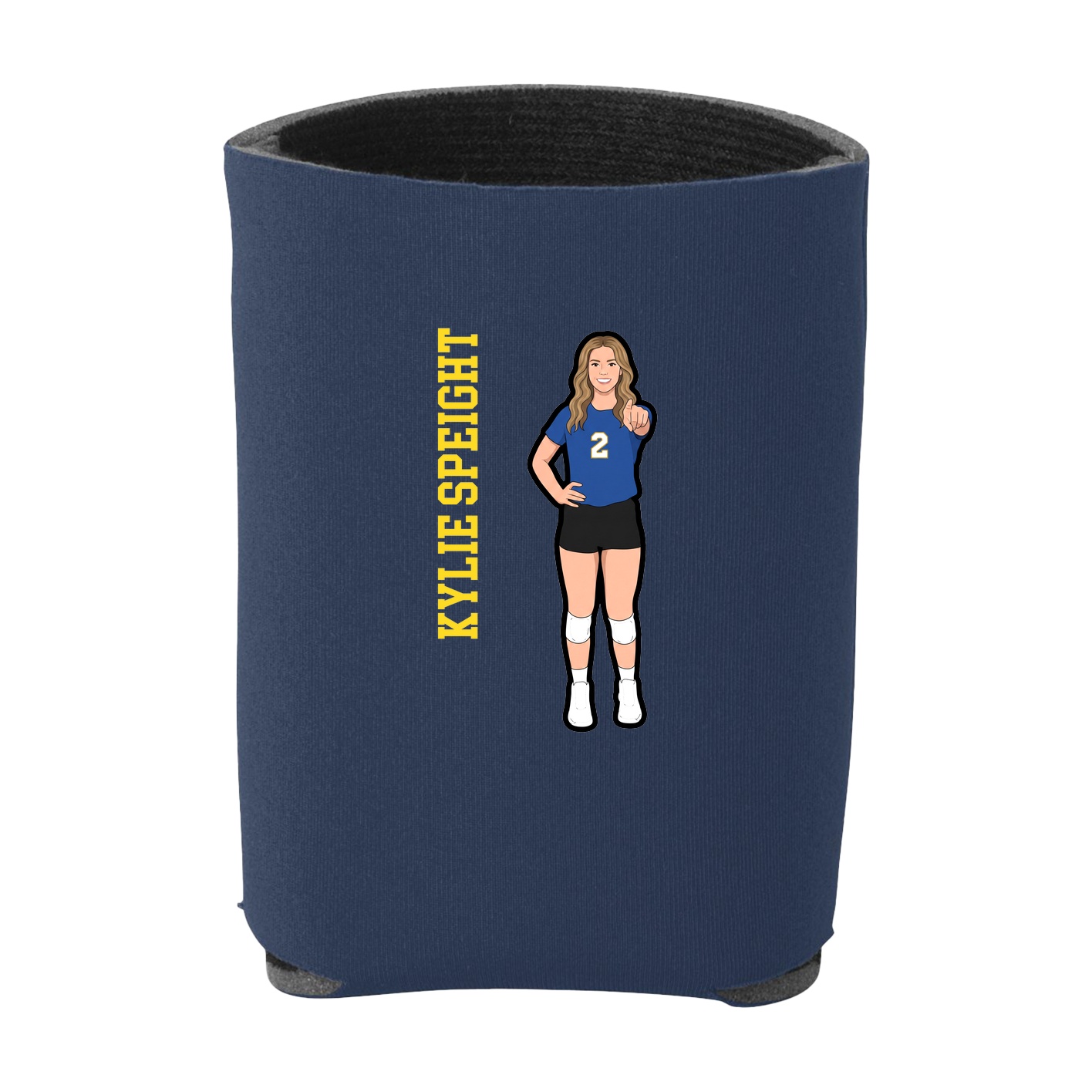 Can Holder — Name Vertical in Navy