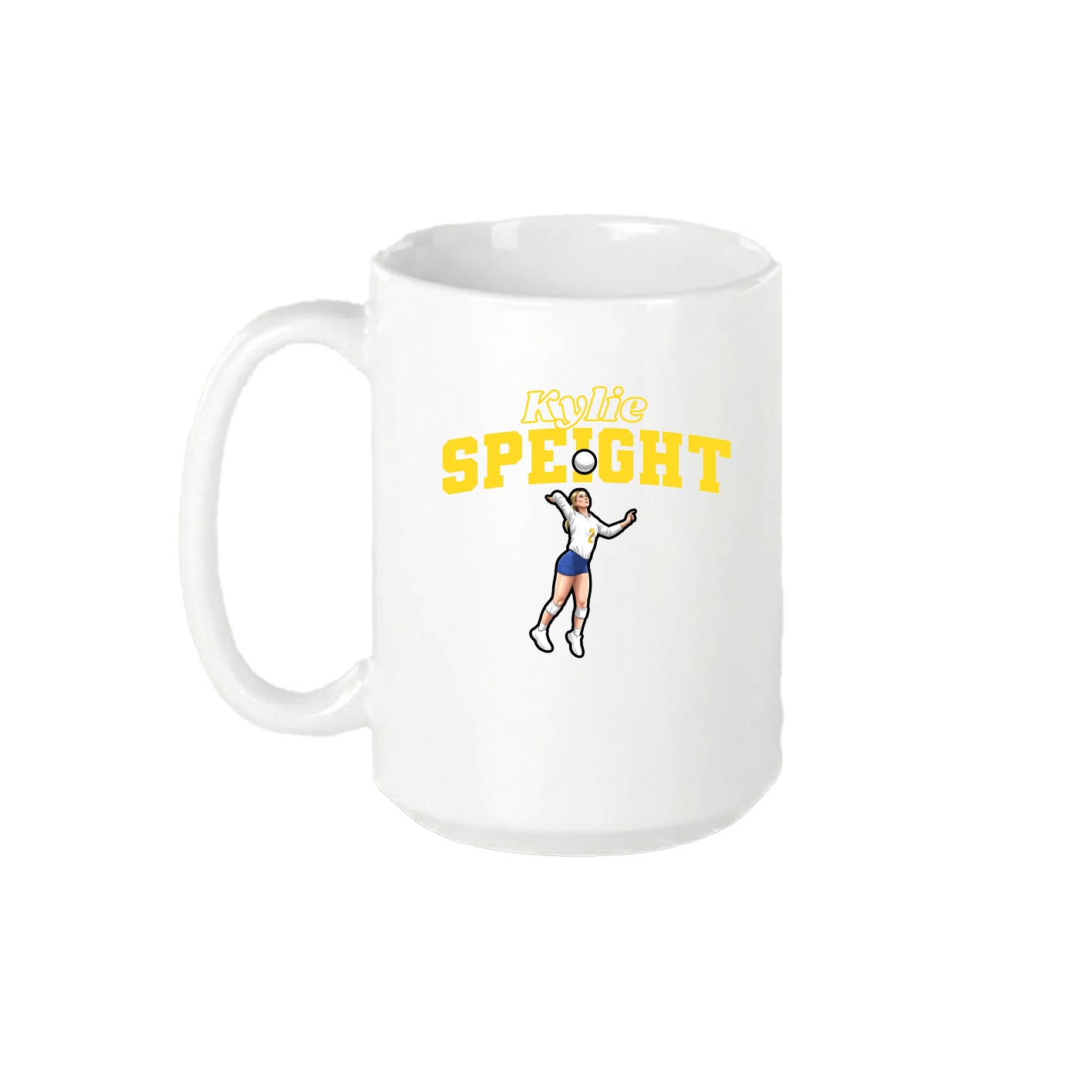 15oz Coffee Mug — Name Arch in White