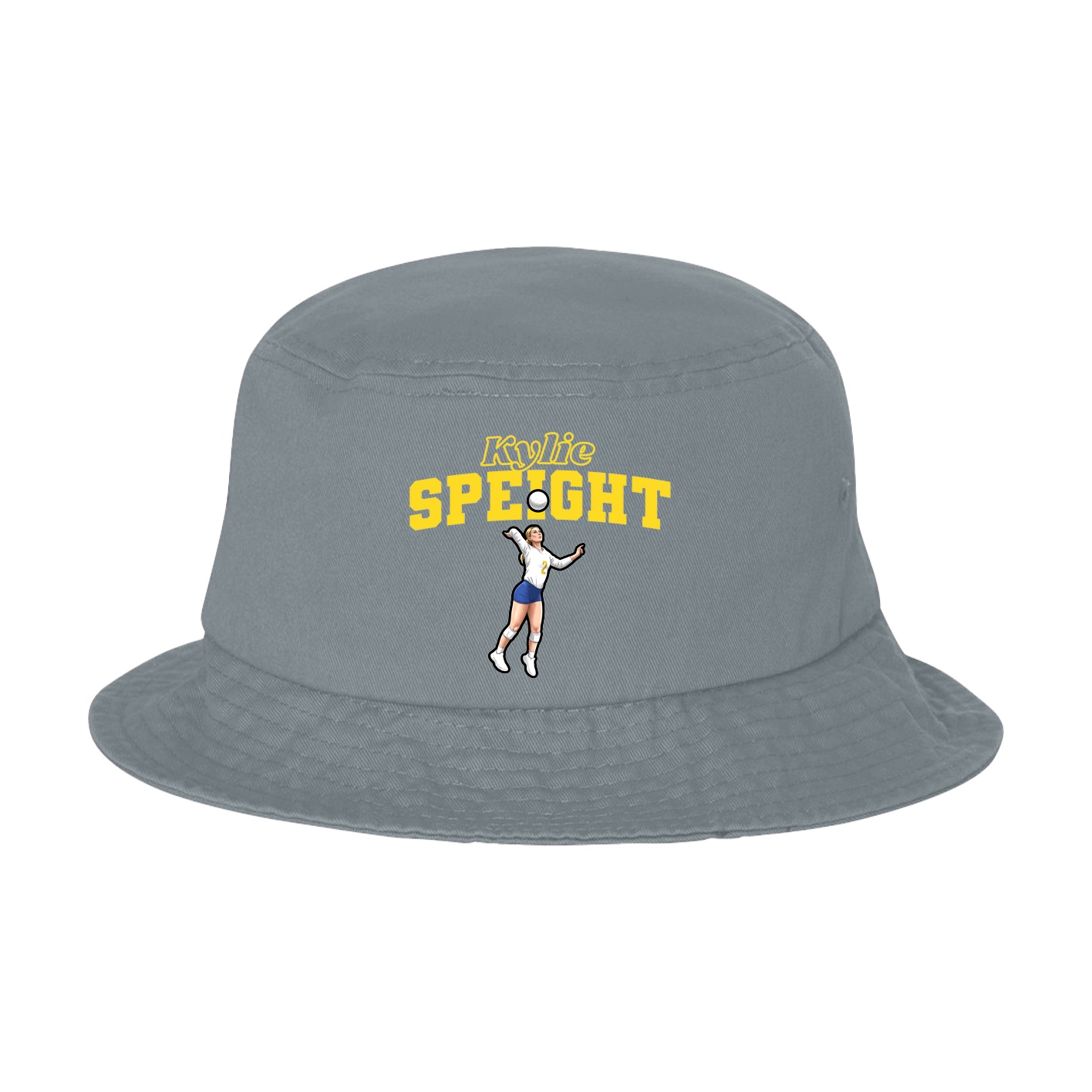 Bucket Cap — Name Arch in Grey
