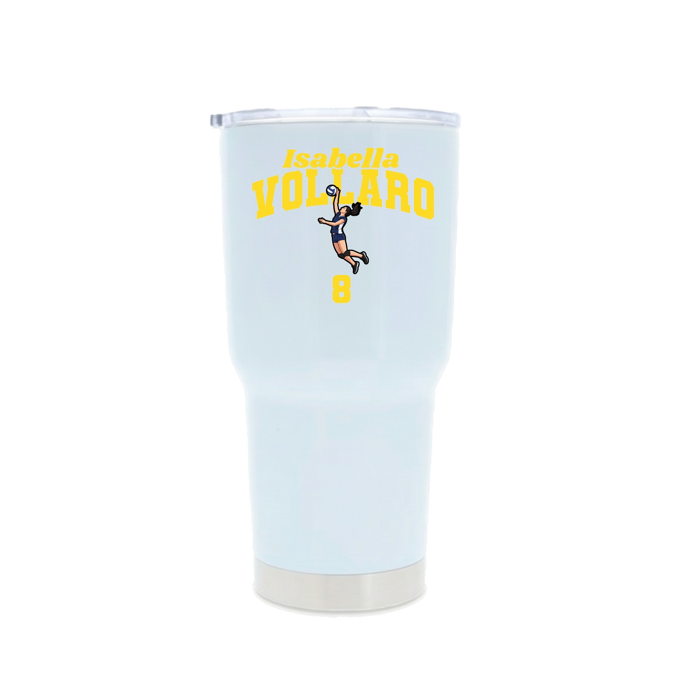 30oz Stainless Steel Tumbler — Signature Arch in White