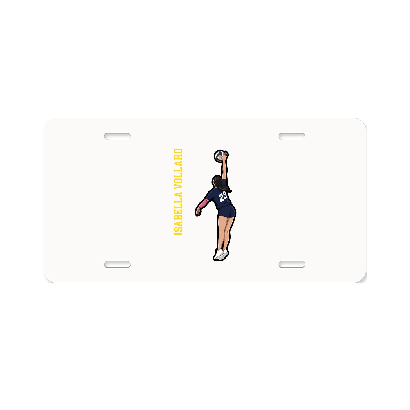 License Plate — Name Vertical in Classic