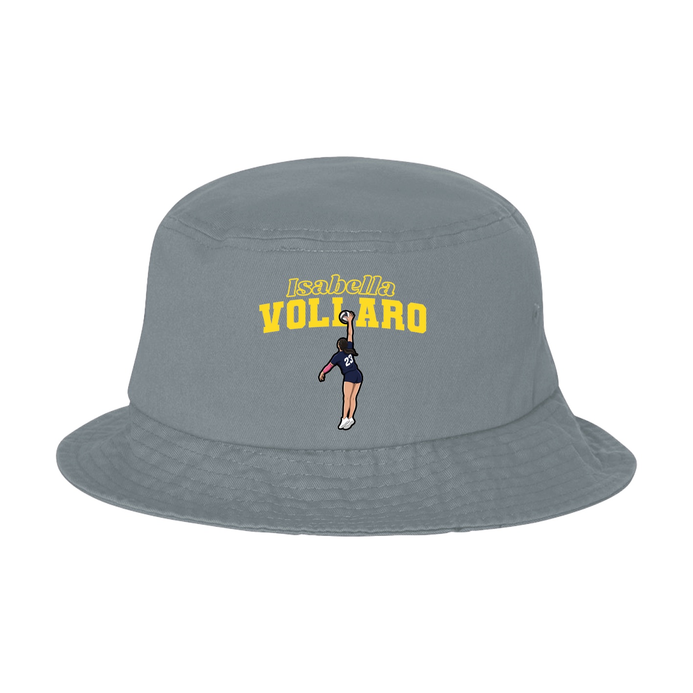 Bucket Cap — Name Arch in Grey