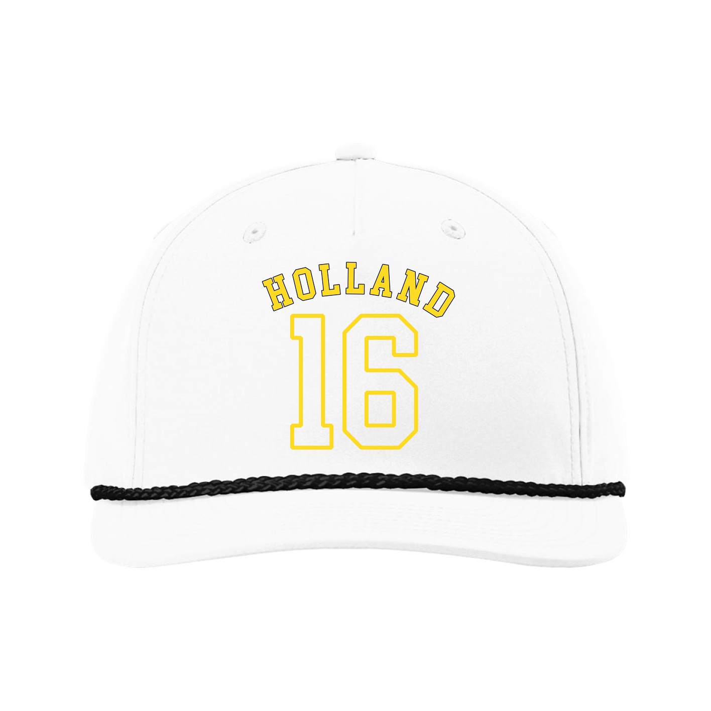 Five-Panel Classic Rope Cap — Shirsey Arch in White